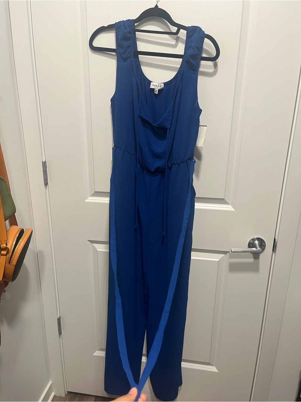 Gilli Royal Blue Sleeveless Jumpsuit with Drawstring Waist